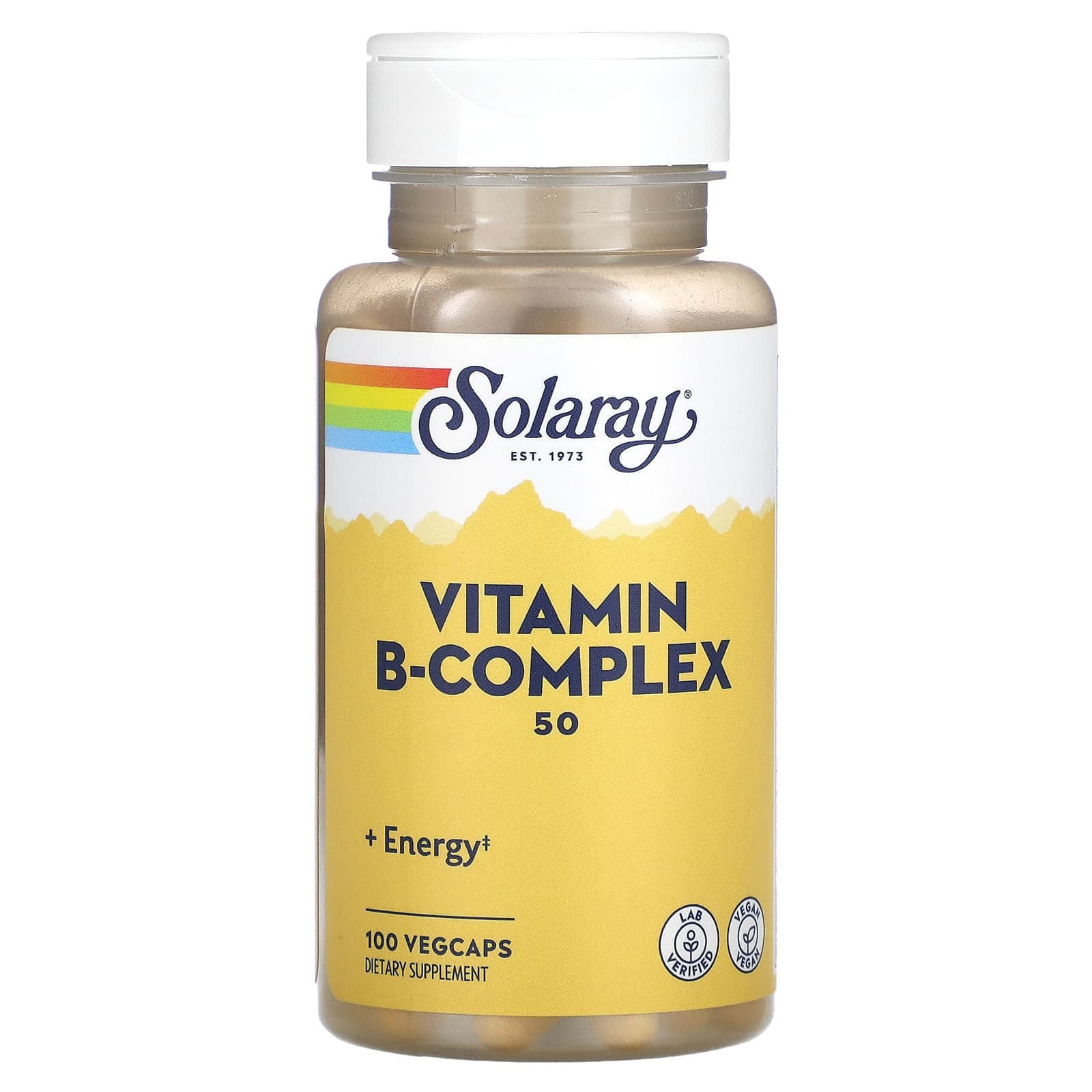 Solaray, Vitamin B-Complex 50, 100 VegCaps UPC 076280042719 | HiLife Vitamins